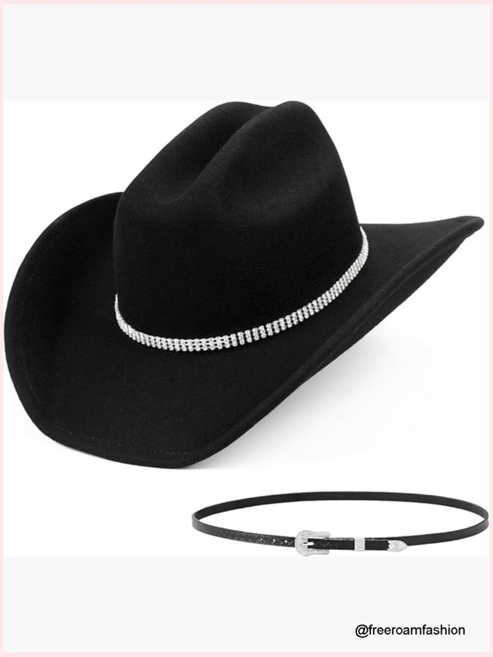 100% Wool Felt Cowboy Hat Unisex Western Cowgirl Hat